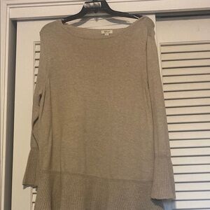 Style & Co. Tan Crew Neck Sweater Lightweight Knit